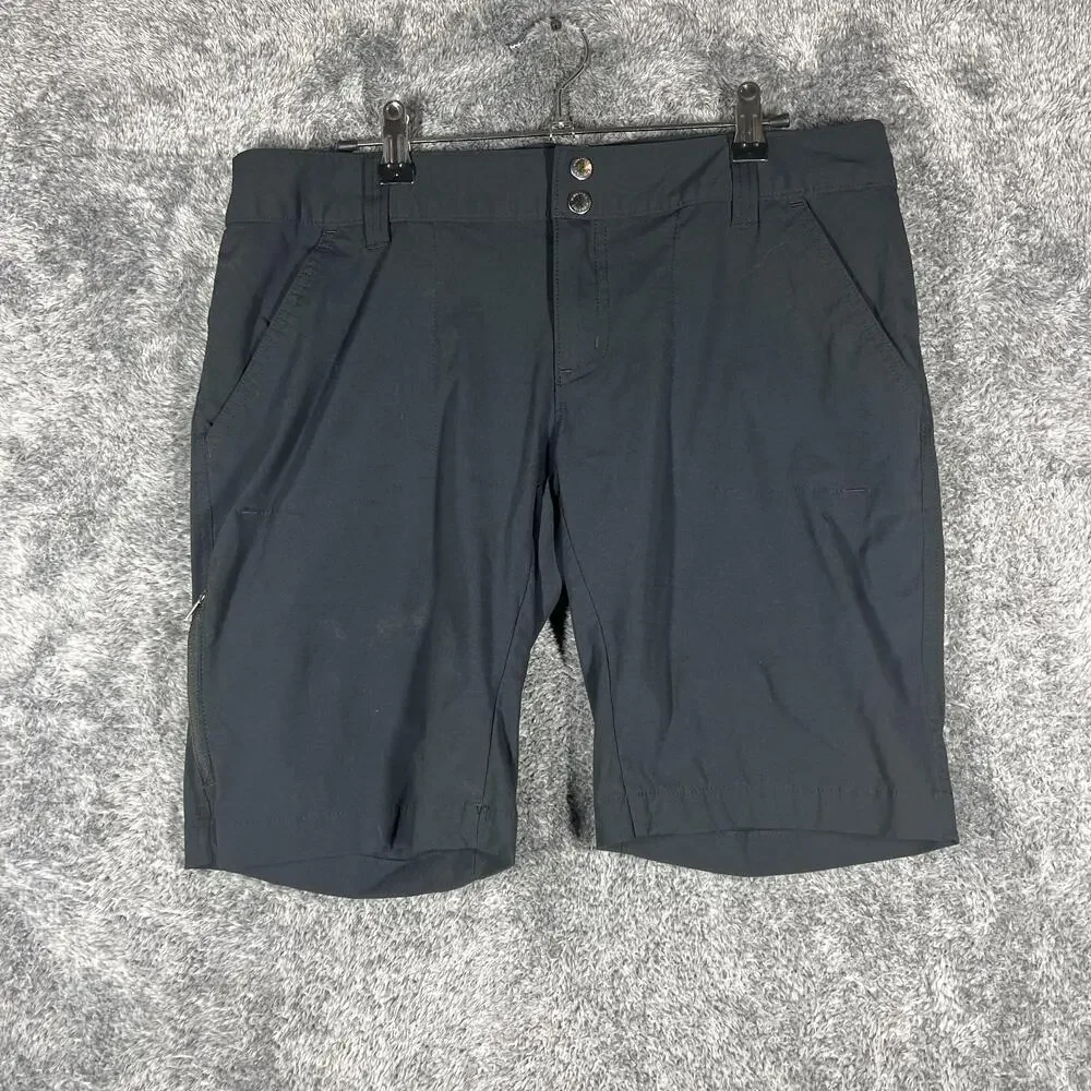 Columbia Shorts Womens 12 Black Bermuda Softshell 33 Waist 9 Inseam Pockets
